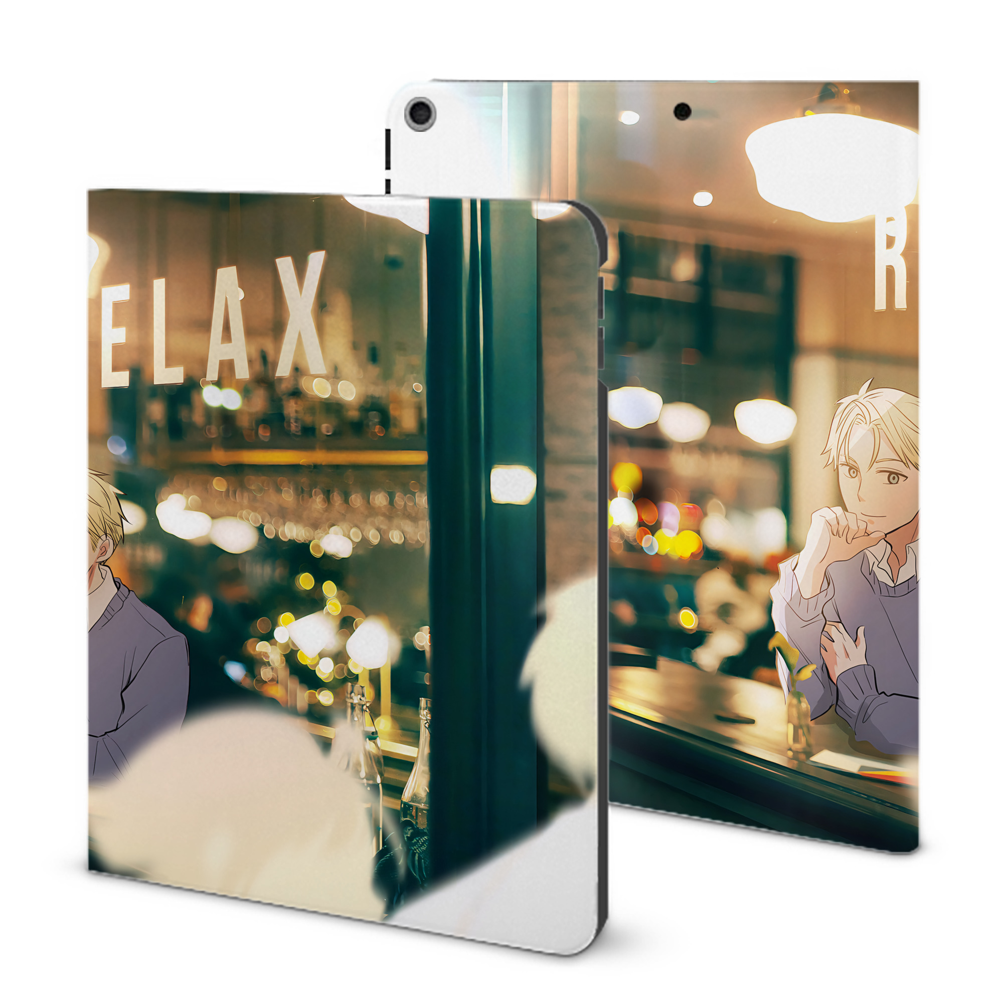 （画像用） SPY×FAMILY间谍家家酒 IPad ケース ブック型 PUレザー TPU 耐衝撃 軽量 薄型 ペン収納なし 全面保護 IPad 各モデル対応